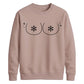 Cheeky Snowflake Chest Graphic Christmas Unisex Sweatshirt