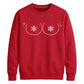 Cheeky Snowflake Chest Graphic Christmas Unisex Sweatshirt