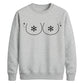 Cheeky Snowflake Chest Graphic Christmas Unisex Sweatshirt
