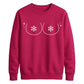 Cheeky Snowflake Chest Graphic Christmas Unisex Sweatshirt
