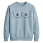 Cheeky Snowflake Chest Graphic Christmas Unisex Sweatshirt