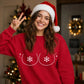 Cheeky Snowflake Chest Graphic Christmas Unisex Sweatshirt