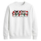 Cheerful snowmen line graphic Christmas Unisex Sweatshirt
