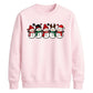 Cheerful snowmen line graphic Christmas Unisex Sweatshirt
