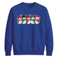 Cheerful snowmen line graphic Christmas Unisex Sweatshirt