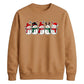 Cheerful snowmen line graphic Christmas Unisex Sweatshirt