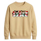 Cheerful snowmen line graphic Christmas Unisex Sweatshirt
