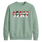 Cheerful snowmen line graphic Christmas Unisex Sweatshirt