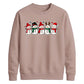 Cheerful snowmen line graphic Christmas Unisex Sweatshirt