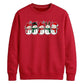 Cheerful snowmen line graphic Christmas Unisex Sweatshirt