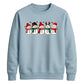 Cheerful snowmen line graphic Christmas Unisex Sweatshirt