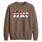 Cheerful snowmen line graphic Christmas Unisex Sweatshirt