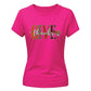 Chic autumn leaf block script Thanksgiving Ladies T-Shirt