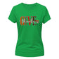 Chic autumn leaf block script Thanksgiving Ladies T-Shirt