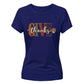Chic autumn leaf block script Thanksgiving Ladies T-Shirt