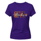 Chic autumn leaf block script Thanksgiving Ladies T-Shirt