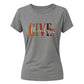 Chic autumn leaf block script Thanksgiving Ladies T-Shirt