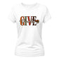 Chic autumn leaf block script Thanksgiving Ladies T-Shirt