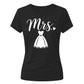 Chic Cursive Mrs Wedding Dress Graphic Bride Ladies T-Shirt