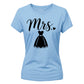 Chic Cursive Mrs Wedding Dress Graphic Bride Ladies T-Shirt