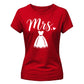 Chic Cursive Mrs Wedding Dress Graphic Bride Ladies T-Shirt