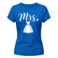 Chic Cursive Mrs Wedding Dress Graphic Bride Ladies T-Shirt