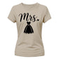 Chic Cursive Mrs Wedding Dress Graphic Bride Ladies T-Shirt