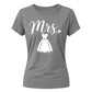 Chic Cursive Mrs Wedding Dress Graphic Bride Ladies T-Shirt