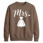 Chic Cursive Mrs Wedding Dress Graphic Bride Unisex Sweatshirt