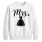 Chic Cursive Mrs Wedding Dress Graphic Bride Unisex Sweatshirt