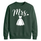 Chic Cursive Mrs Wedding Dress Graphic Bride Unisex Sweatshirt