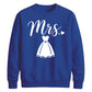 Chic Cursive Mrs Wedding Dress Graphic Bride Unisex Sweatshirt