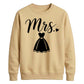 Chic Cursive Mrs Wedding Dress Graphic Bride Unisex Sweatshirt