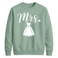 Chic Cursive Mrs Wedding Dress Graphic Bride Unisex Sweatshirt