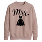 Chic Cursive Mrs Wedding Dress Graphic Bride Unisex Sweatshirt