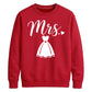 Chic Cursive Mrs Wedding Dress Graphic Bride Unisex Sweatshirt