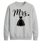 Chic Cursive Mrs Wedding Dress Graphic Bride Unisex Sweatshirt