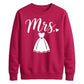 Chic Cursive Mrs Wedding Dress Graphic Bride Unisex Sweatshirt