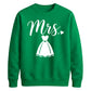 Chic Cursive Mrs Wedding Dress Graphic Bride Unisex Sweatshirt