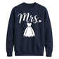 Chic Cursive Mrs Wedding Dress Graphic Bride Unisex Sweatshirt