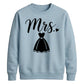 Chic Cursive Mrs Wedding Dress Graphic Bride Unisex Sweatshirt