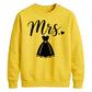 Chic Cursive Mrs Wedding Dress Graphic Bride Unisex Sweatshirt