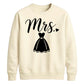 Chic Cursive Mrs Wedding Dress Graphic Bride Unisex Sweatshirt