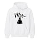 Chic Cursive Mrs Wedding Dress Print Bride Unisex Hoodie