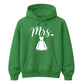Chic Cursive Mrs Wedding Dress Print Bride Unisex Hoodie