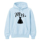 Chic Cursive Mrs Wedding Dress Print Bride Unisex Hoodie
