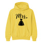 Chic Cursive Mrs Wedding Dress Print Bride Unisex Hoodie