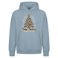 Chic Leopard Print Tree Graphic Christmas Oversized Hoodie