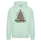 Chic Leopard Print Tree Graphic Christmas Oversized Hoodie