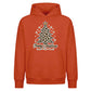 Chic Leopard Print Tree Graphic Christmas Oversized Hoodie